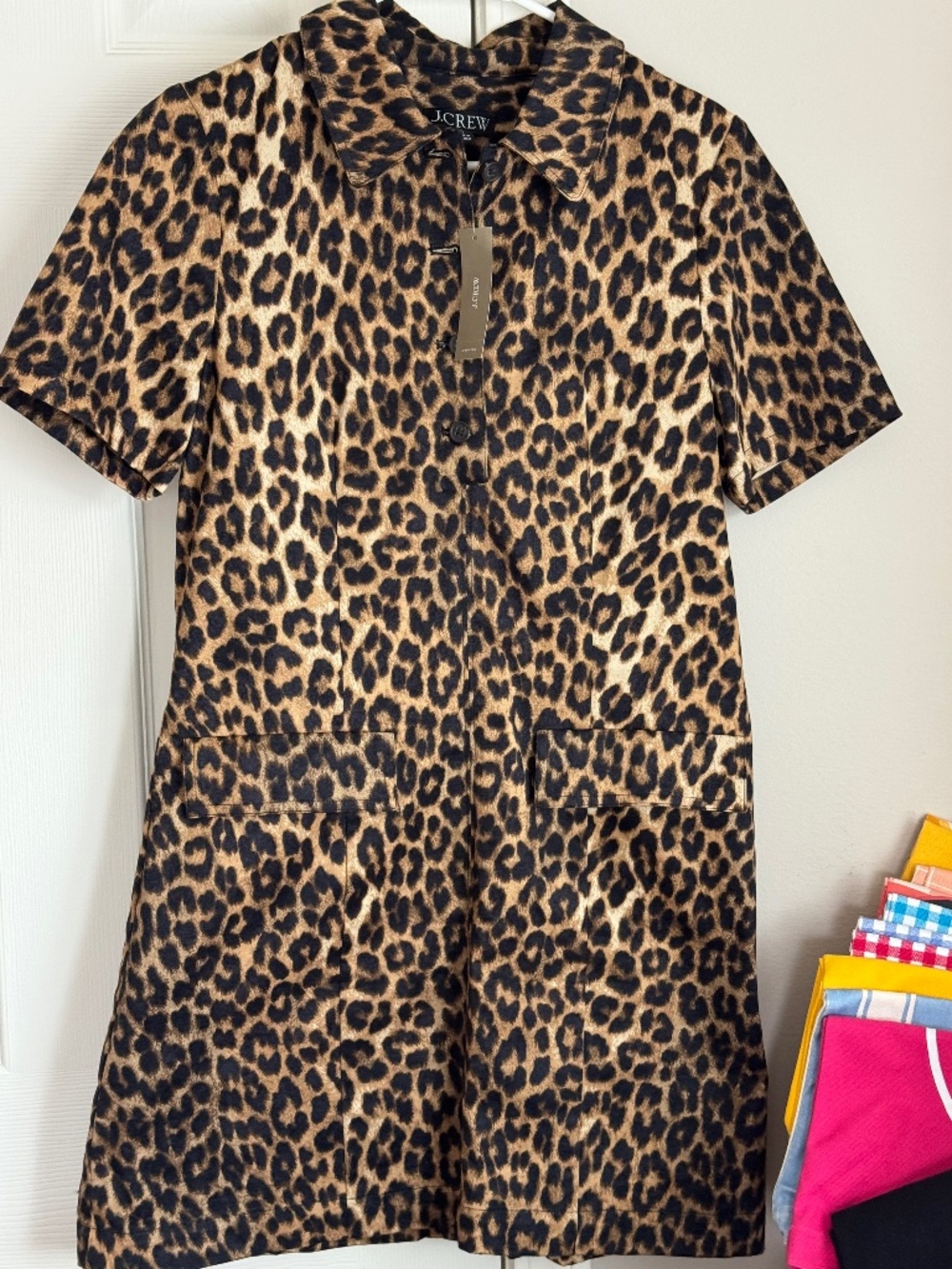 NWT, JCREW DARLING LEOPARD DRESS!!